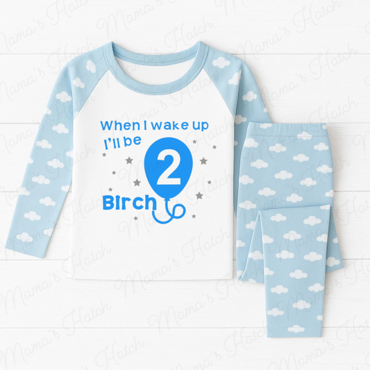 Blue Balloon When I Wake Up I Will Be Birthday Pyjamas