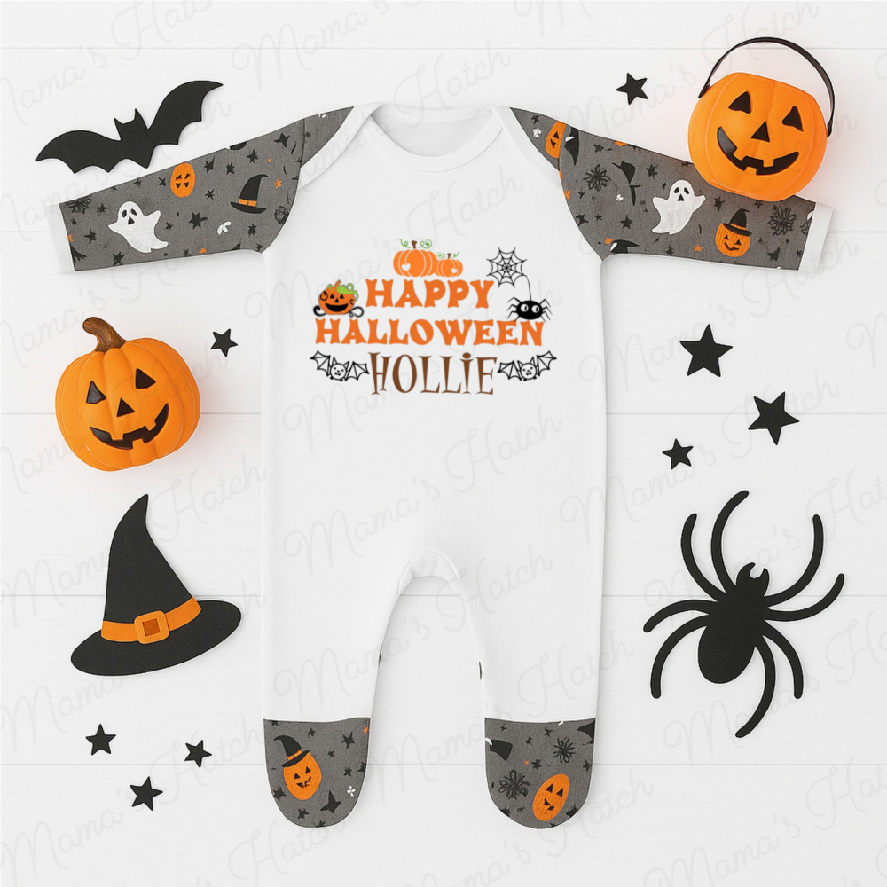 Personalised Happy Halloween Romper