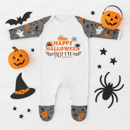 Personalised Happy Halloween Romper