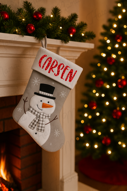 Personalised Snowman Christmas Stockings