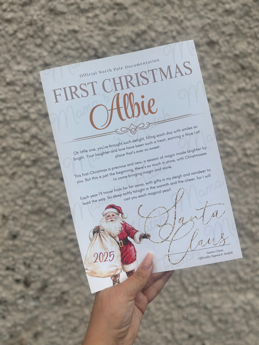 First Christmas Certificate