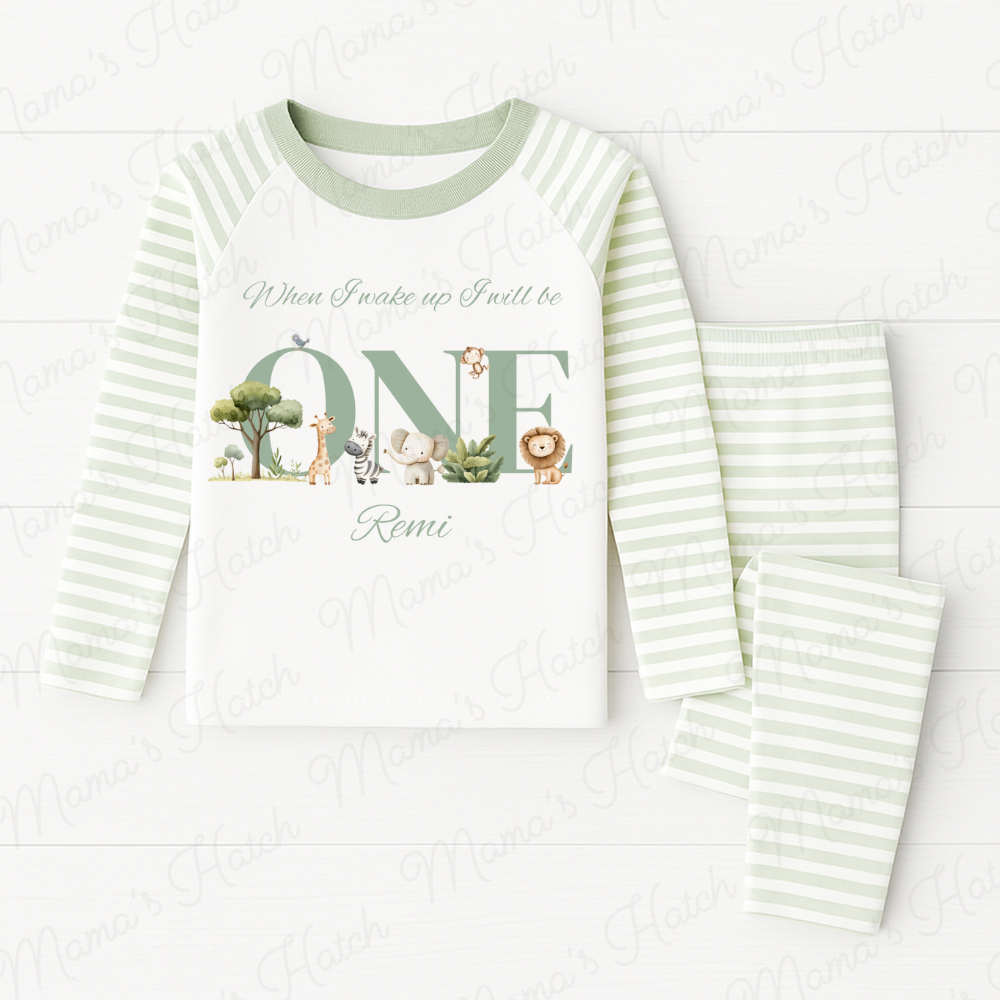 Personalised Safari Animal Birthday Pyjamas