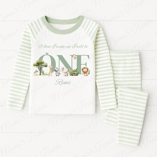 Personalised Safari Animal Birthday Pyjamas