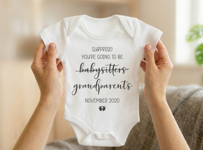 Personalised Funny Grandparents Pregnancy Announcement Vest
