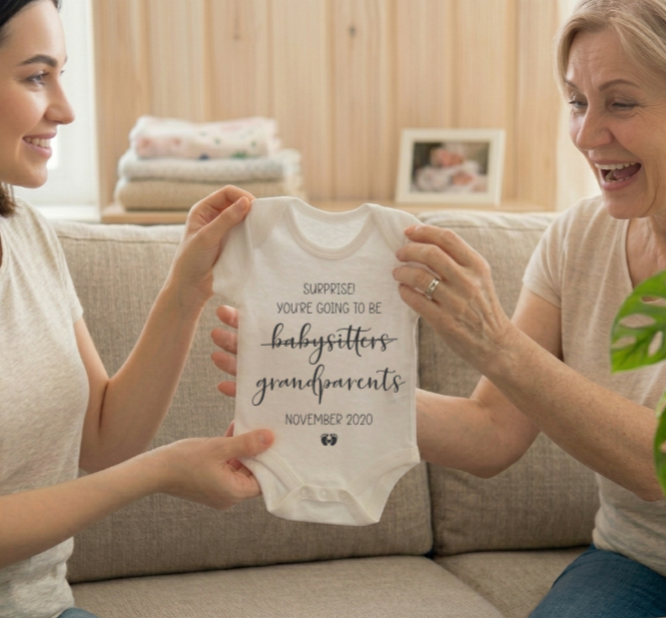 Personalised Funny Grandparents Pregnancy Announcement Vest