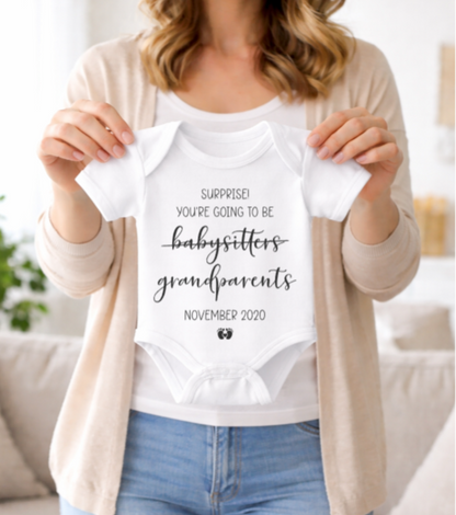 Personalised Funny Grandparents Pregnancy Announcement Vest