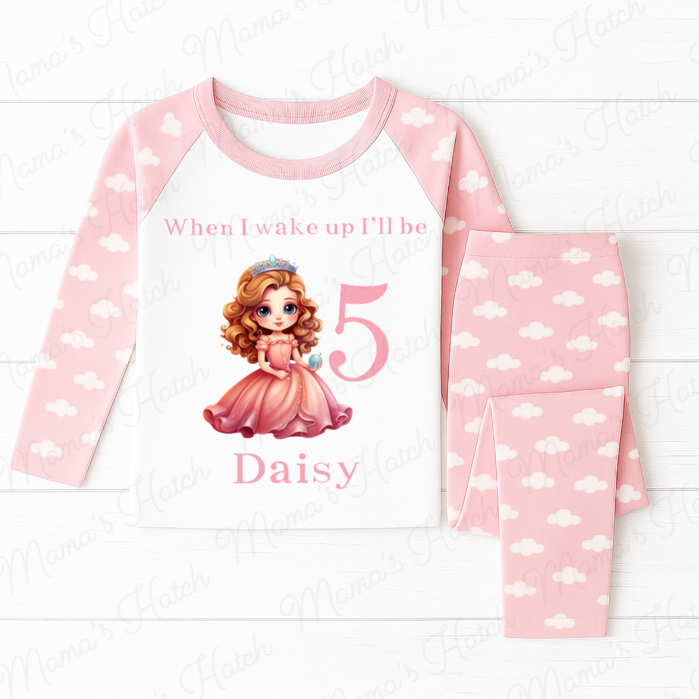 Princess Pink Dress When I Wake Up I Will Be Pink Birthday Pyjamas