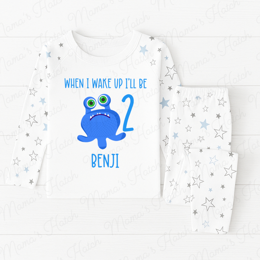 Blue Alien When I Wake Up I Will Be Blue Birthday Pyjamas