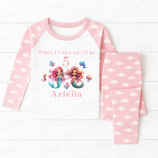 Under The Sea When I Wake Up I Will Be Pink Birthday Pyjamas