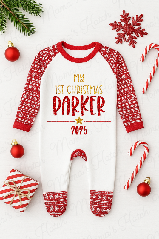 Personalised My First Christmas Romper