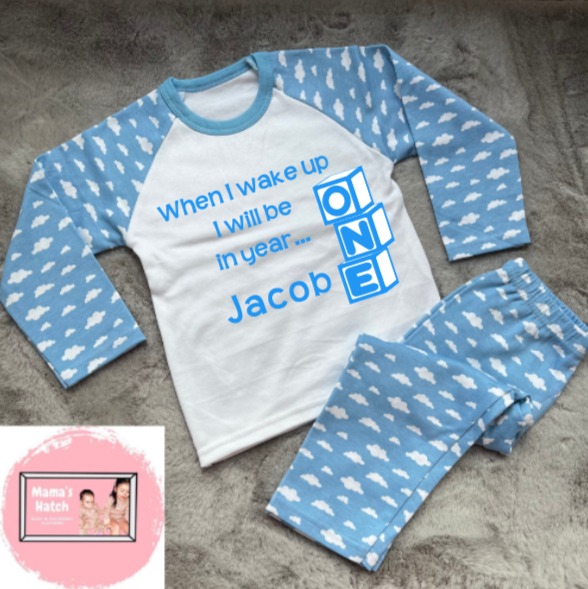When I Wake Up I Will Be In Year 1 Blue Pyjamas image 0