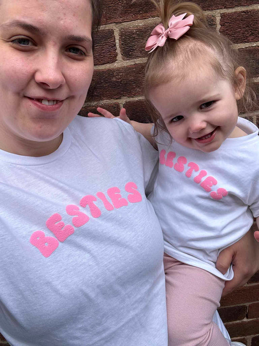 3D Bestie Pink Mama Matching T-Shirts image 0