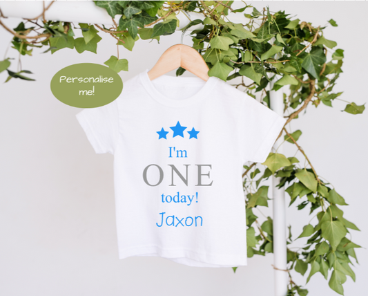 Blue Stars Birthday T-Shirt image 0