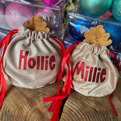 Personalised Reindeer Pouch image 0